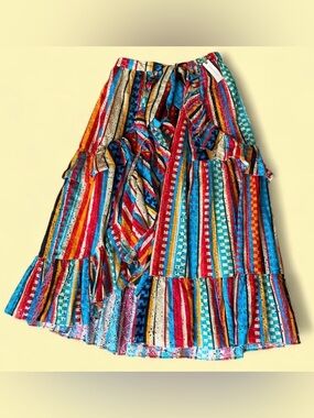 Anthropologie boho tie skirt